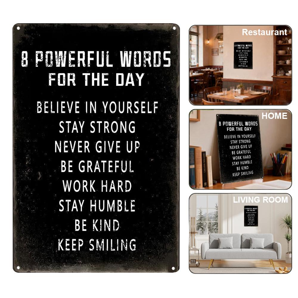 Motivational Metal Sign,8x12 Inch Aluminum Inspirational Wall Art,Positive Quote Decor for Home Office Gym,Encouragement Gift,Believe in Yourself Wall Plaque,Vintage Rustic Decor Sign