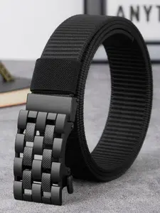 2024 New Style Durable Alloy Automatic Buckle Belt, Casual Cowboy Style Canvas Belt for Business and Casual Wear, Fashion Accessories for Men & Women, Adjustable Belt