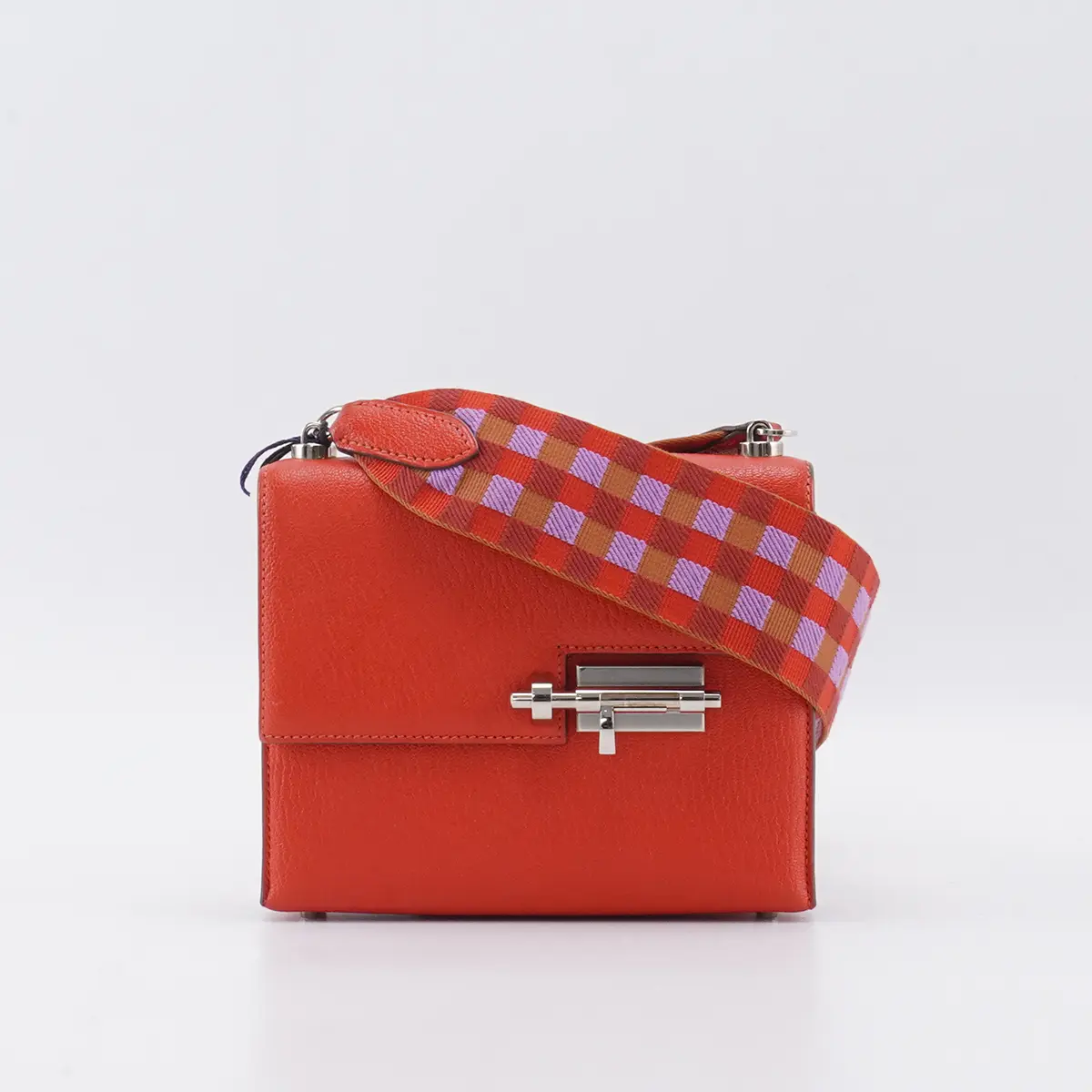 Pre-owned HERMÈS Goat Leather Crossbody Bags Hermes Verrou Chaine Mini Red Chevre Mysore Crossbody Bag BGP215333