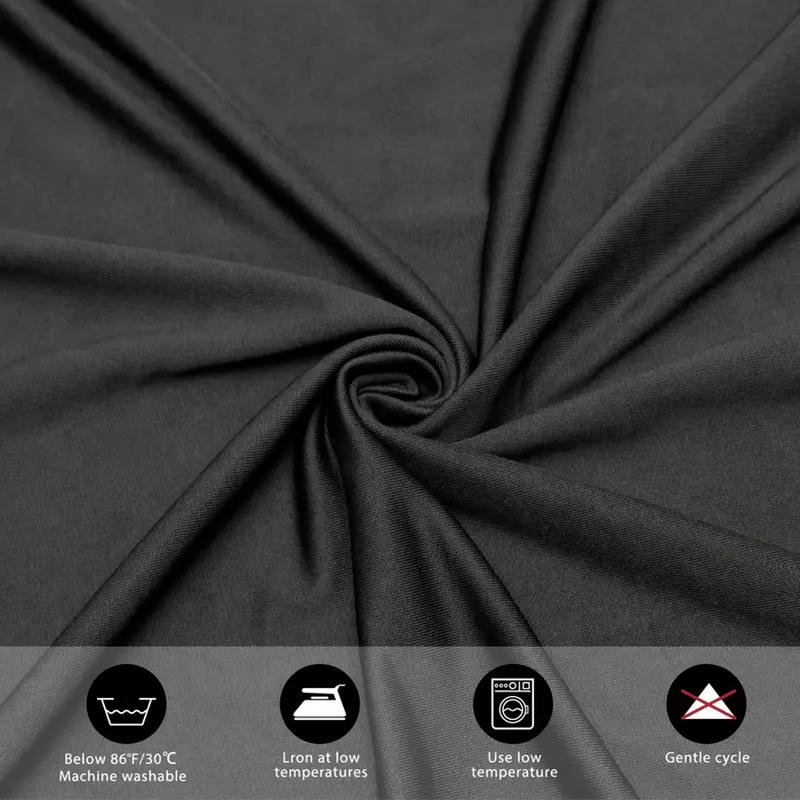 [1/2/4/6/10 Pack] 6FT Tablecloth 230 GSM Stretch, Fitted, Washable and Wrinkle Resistant Table Cloth Rectangle Cover for Trade Shows, Wedding, Parties [72Lx30Wx30H Inch]