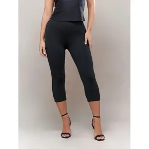 Street High Leg Capri Leggings Fabric Womenswear Bottom Spring