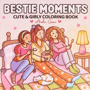 Coloring Book for Adults, Cute Cozy Daily Activities, Relaxation Art Workbook, Hb-001 Model, Perfect for Stress Relief & Creativity, Art Craft Paper