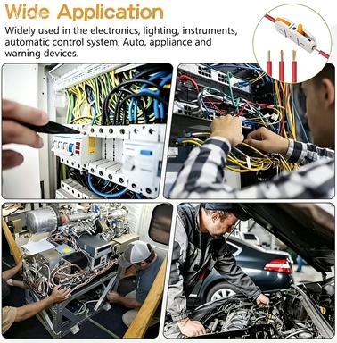 Lever Wire Connectors Kit, 50Pcs Quick Electrical Wire Connectors, 28-12AWG Reusable Push-in Wire Terminals for Home Wiring Automotive