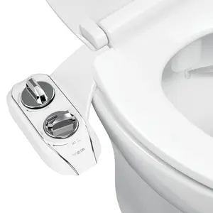LUXE Bidet NEO 120 Plus - Rear Wash Only, Bidet Attachment for Toilet Seat, Easy Slide-in Install, Patented 360° Self-Clean, and Flip Feature