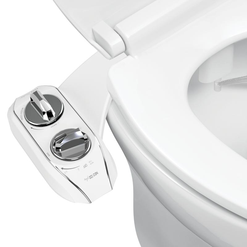 LUXE Bidet NEO 120 Plus - Rear Wash Only, Bidet Attachment for Toilet Seat, Easy Slide-in Install, Patented 360° Self-Clean, and Flip Feature