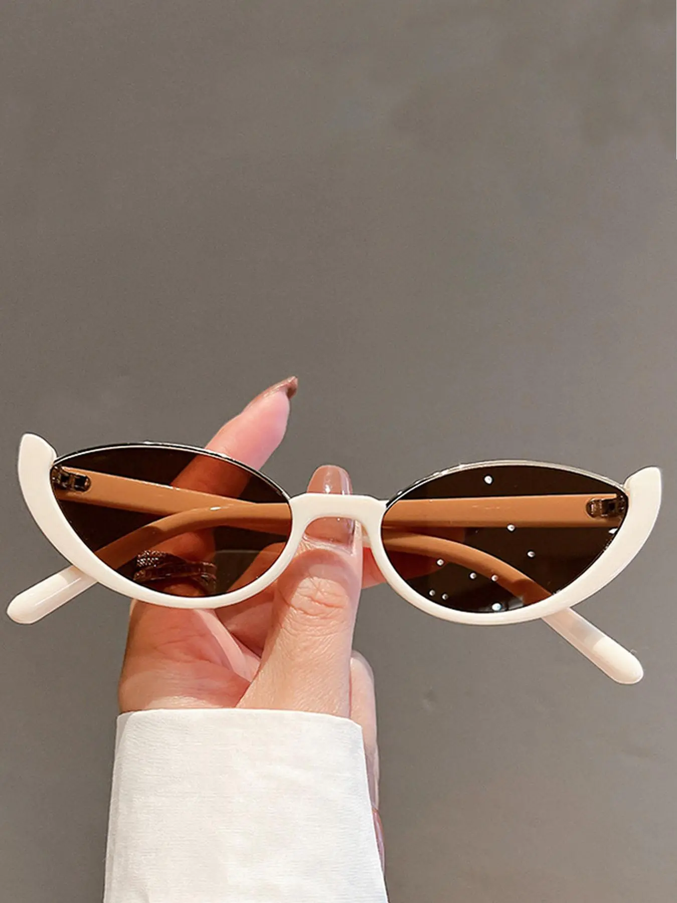 Unisex Cat Eye Shaped Sunglasses, Trendy Casual UV Protection Summer Sunglasses for Everyday Use, Trendy Styling Sunglasses, Fashion Accessories for Outdoor Activities