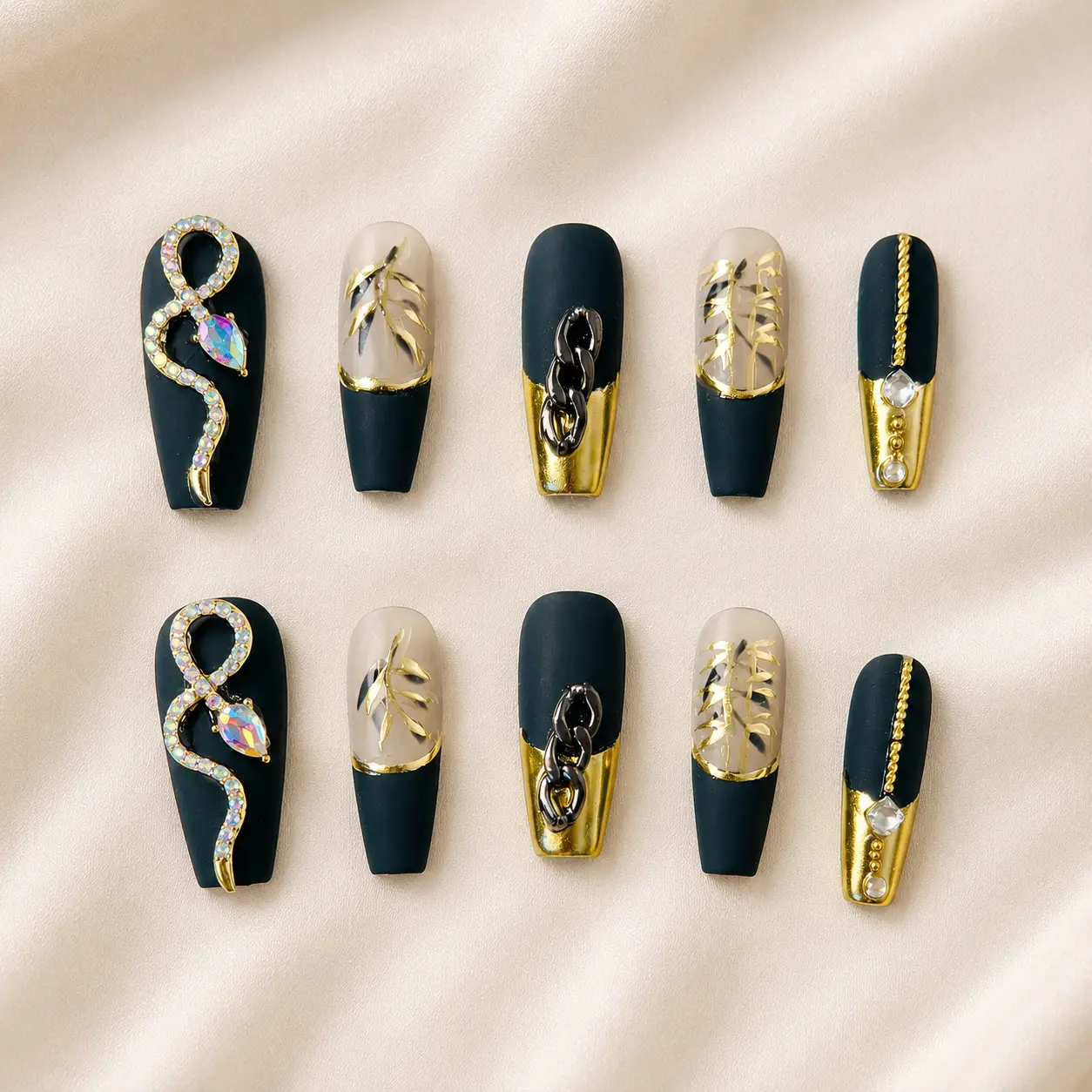 Serpentine Phantom Press-on Nails, Beauty & Personal Care Nail Art Decoration Accessories