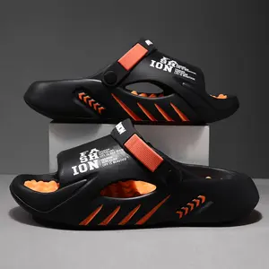 Men's Fashionable EVA Slipper Sandals - Comfortable Indoor-Outdoor Casual Daily Wear Footwear, Black, Fashionable Slippers