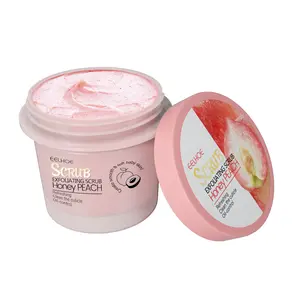 EELHOE Honey Peach Exfoliating Scrub, Softens Dead Skin & Brightens Smooth, Ice Cream Texture Gentle Care, Plant Repair with Honey & Kiwi Extract, Safe for All Skin Types, Sensitive Skin Friendly tiktokshopspringglowup