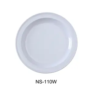 212 MAIN Yanco NS-110W Round Nessico White Dinner Plate Tableware - 10.25 in., Plastic Dinnerware Sets, Pack of 24, Dinnerware Sets Plastic