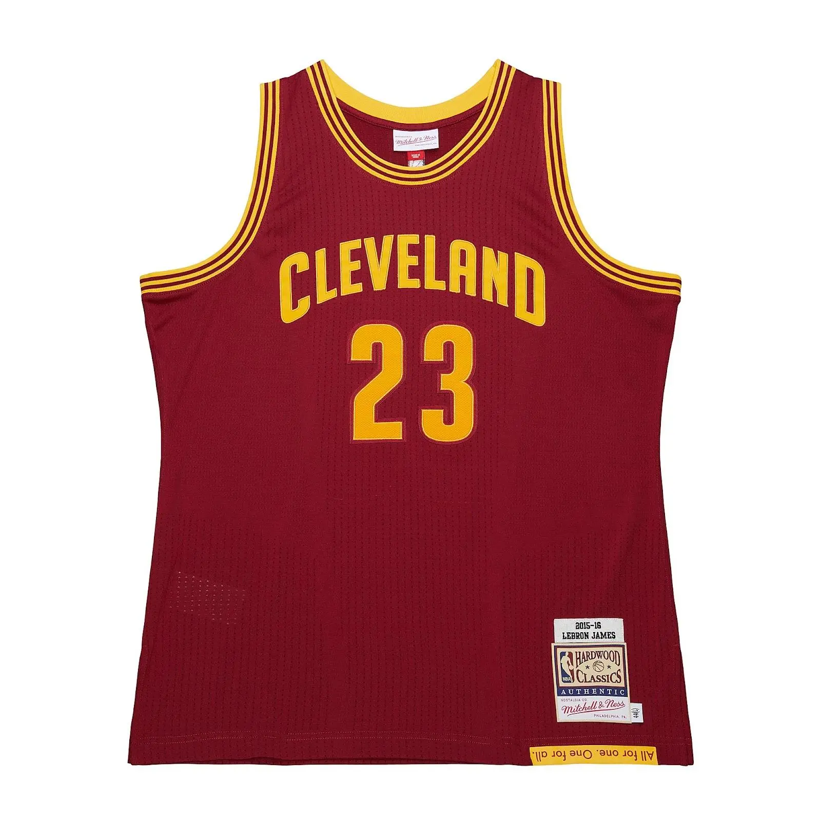 LeBron James Cleveland Cavaliers 2015-16 Wine Authentic Jersey NBA Throwback Basketball Hardwood Classics Fan Gear Mitchell & Ness