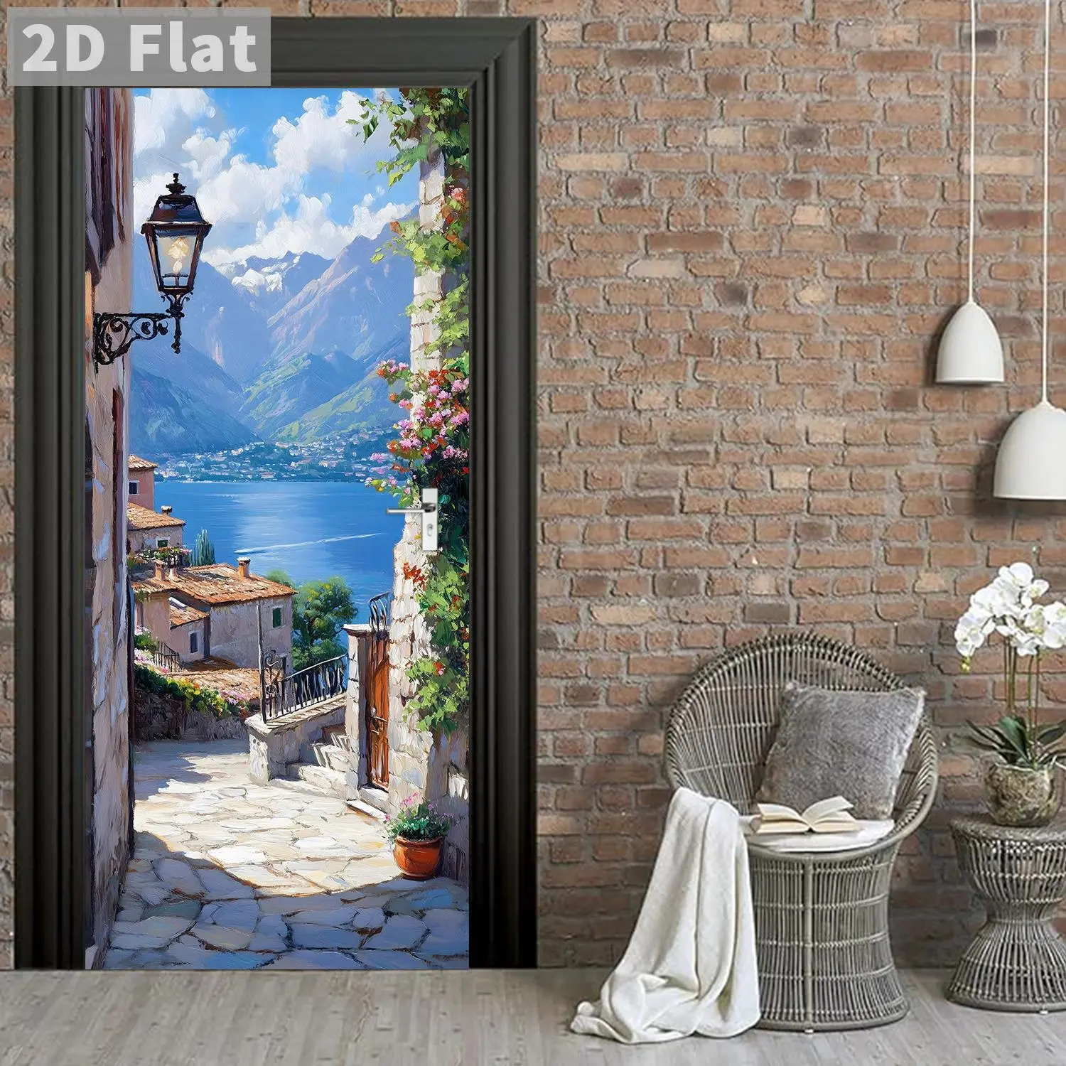 Door Sticker, Removable Self-adhesive Door Sticker, Decorative Sticker for Home Living Room Bedroom, Ornaments