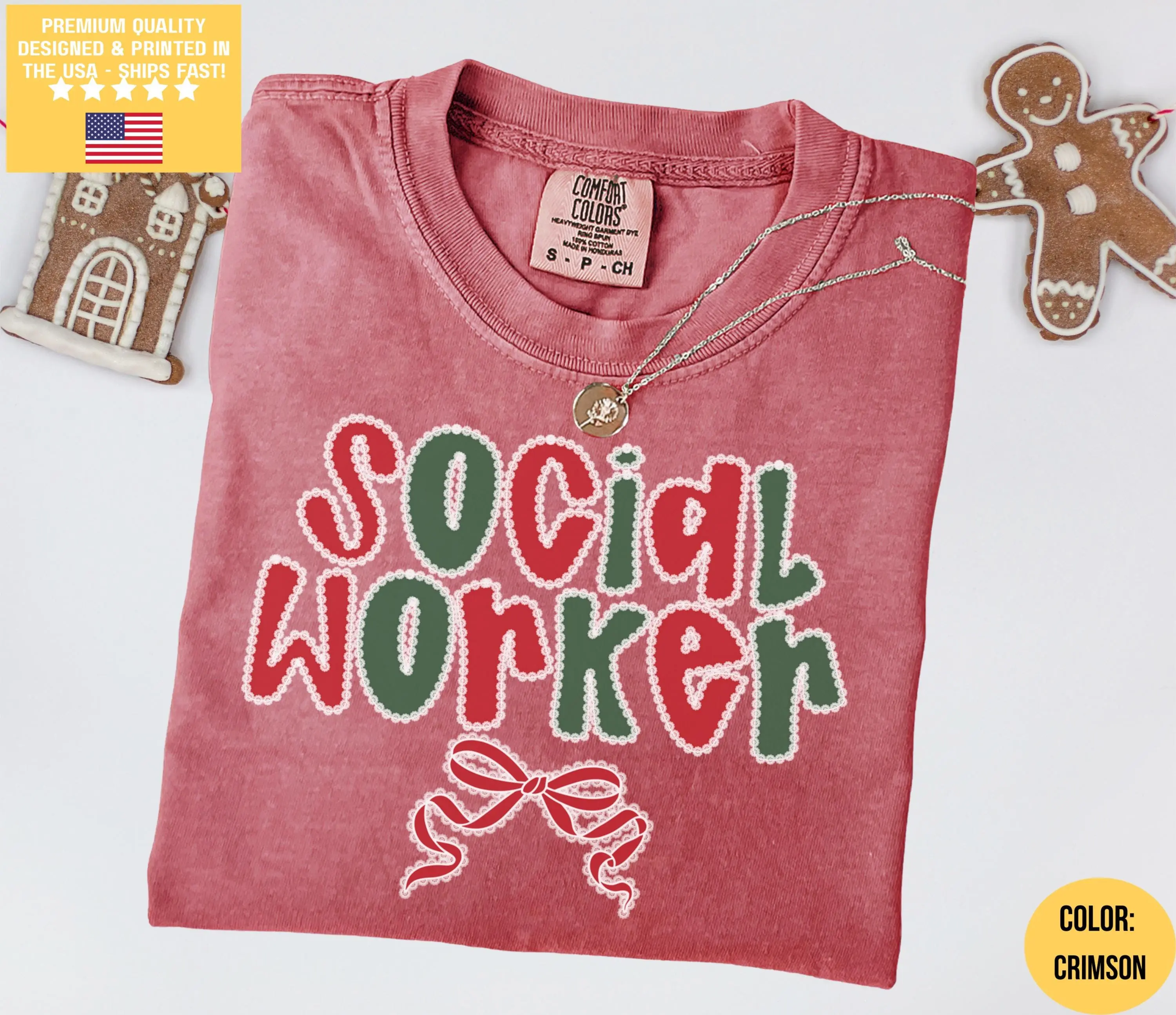 Comfort colors Christmas Social Worker Gifts Social Worker Shirt Gift For Social Worker School Counselor Therapist Shirt Msw Lsw CF Christmas School Counselor
