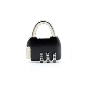 FixtureDisplays® 2PK 3 Digit Combination Security Code Padlock for Travel Luggage Suitcase, School, Gym Locker, Sports Locker 15626-BLACK-2PK