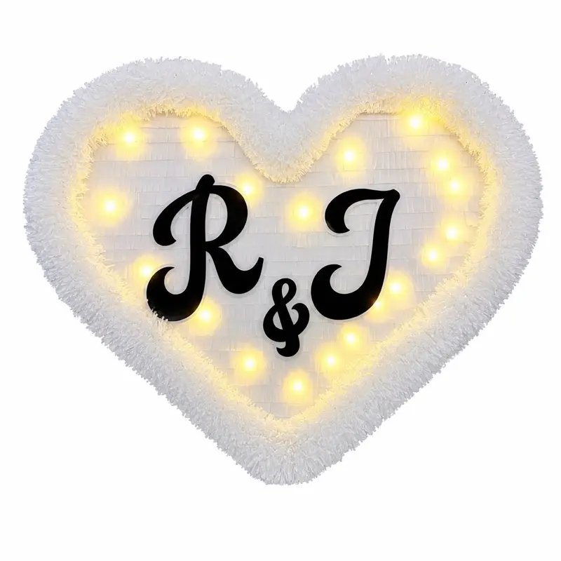 Light Up Heart Piñata | Personalized Heart Birthday Piñata | 24 Inch