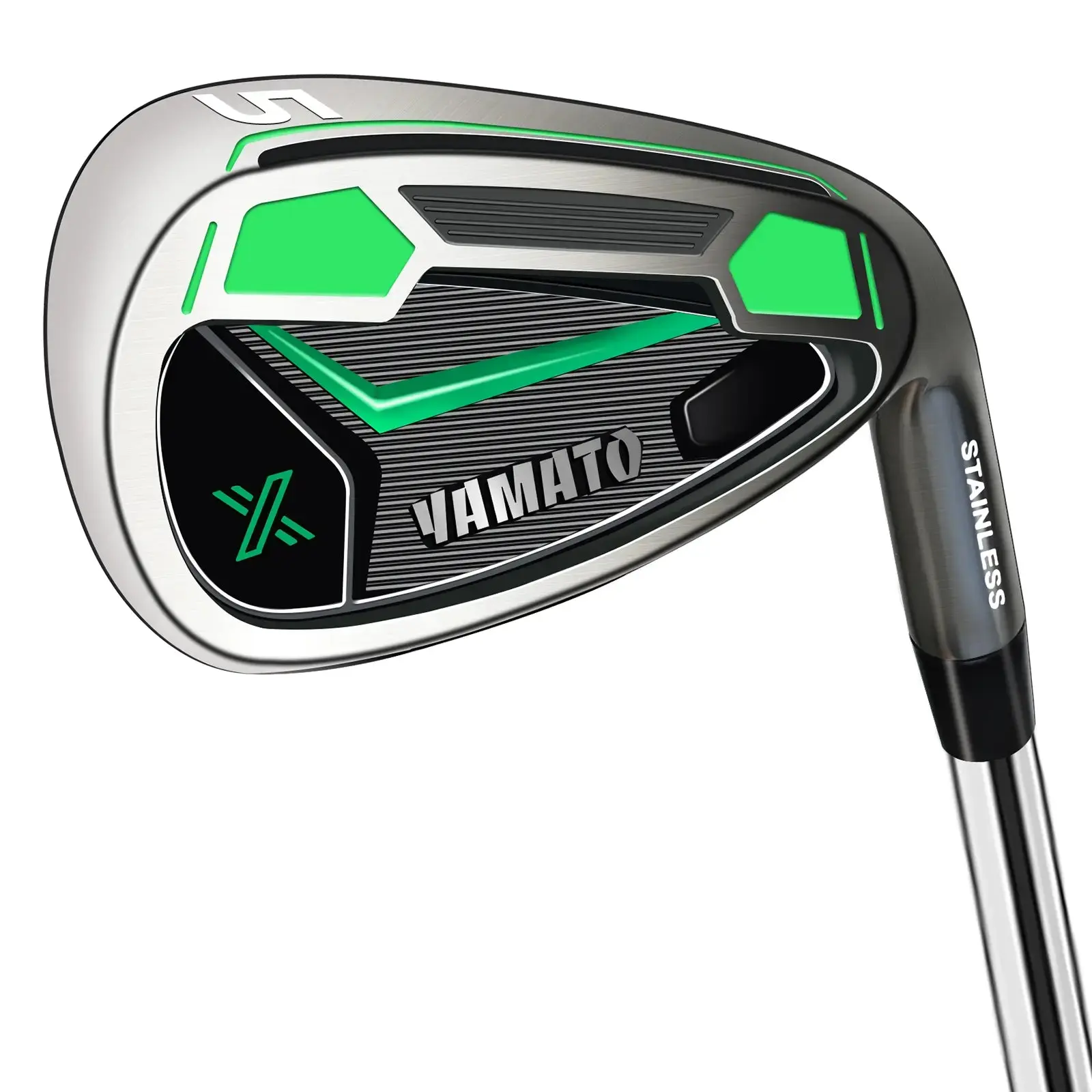 Yamato Men's Right-Handed Single Golf Iron Club - No.5,6,7,8,9 - Stainless/Carbon Shaft - Metal Golf Equipment - Precision Engineered for Performance - For Beginners,Adults