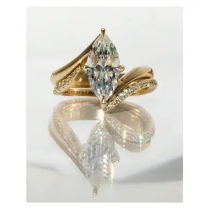 2pcs/set Classic Elegant Rings for Women,Fashionable Stacking Ring,Engagement Promise Rings,for Valentine's Day Gift(no Box)