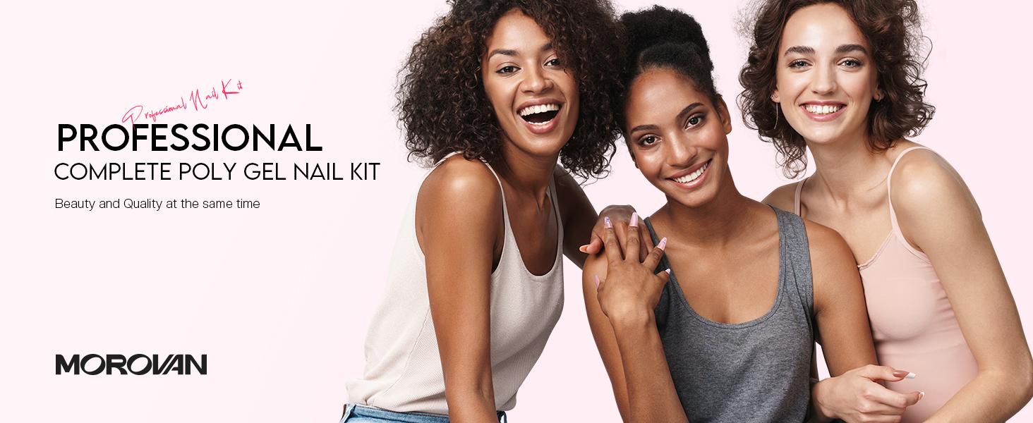 MOROVAN Mother's Day Poly Gel Nail Starter Kit: All-in-One Nail Art Kit for Beginners with UV Lamp, Perfect DIY Nail Extension Gift for Women MOROVAN Mother's Day Poly Gel Nail Starter Kit: All-in-One Nail Art Kit for Beginners with UV Lamp, Perfect DIY Nail Extension Gift for Women