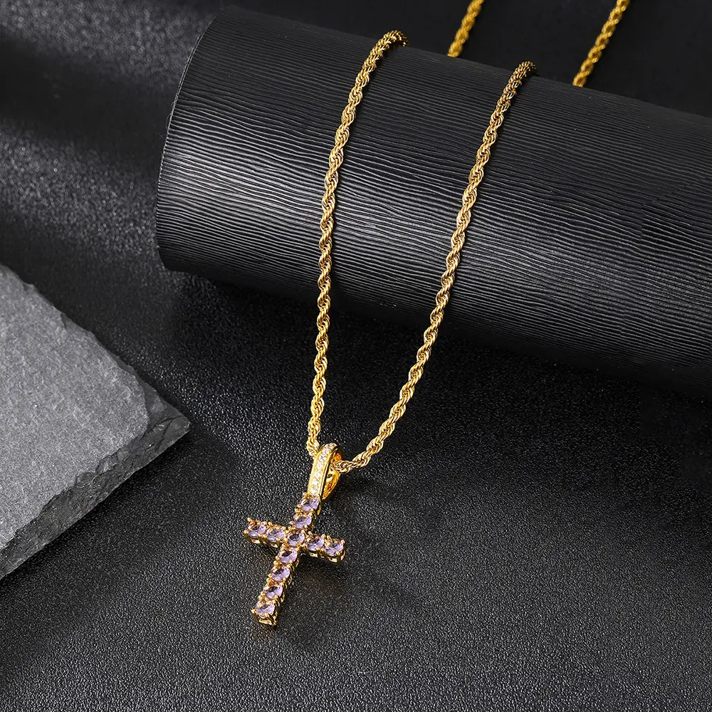 gold lavender pendant)