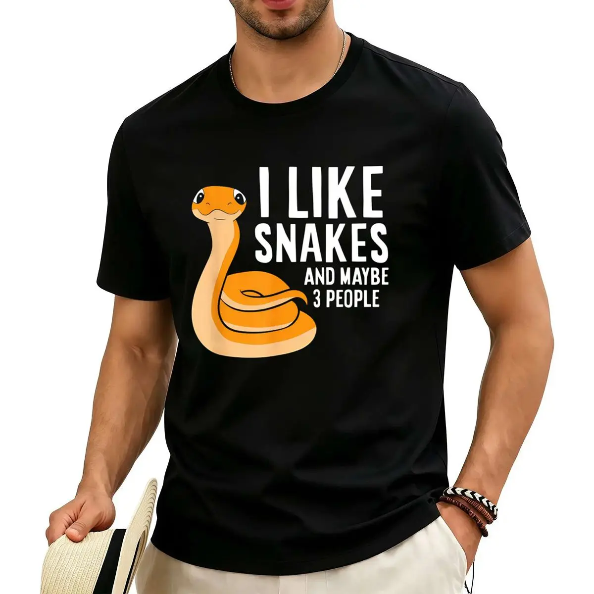 I Like Snakes And Maybe 3 Reptile Enthusiast Tee Made In USA For Women For Men [Urbanvoice Decay.US cotton t-shirt/sweatshirt/hoodie, soft and comfortable]
