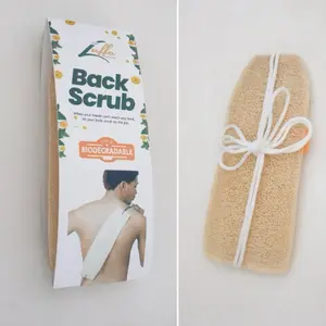 Luffa Natural Loofah Back Scrub Towel 5 pieces, Eco Friendly Biodegradable Shower Luffa Sponge for Women Men 25x8cm Fluffy Personal Exfoliating Bath Cotton Smooth