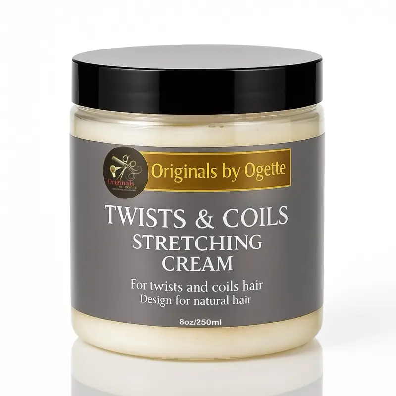 Ogette Twists and Coils Stretching Cream with Jojoba Oil, Shea Butter, and Coconut Oil