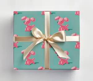 Funny Birthday Wrapping Paper, Hot Pink Wrapping Paper, Preppy Wrapping Paper, Balloon Animal Wrapping Paper, Weenie Dog Gift Wrap Roll