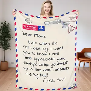 Mom Blankets Gift Birthday for Mom from Daughter Son, Dear Mom Throw Blanket for Anniversary, Mother's Day, Super Soft Flannel Throw Blankets,Birthday Gifts for Mom, Wrap Love Around -Warm Touching Mom Blanket Birthday Gifts from Daughter Son, Mothers Day