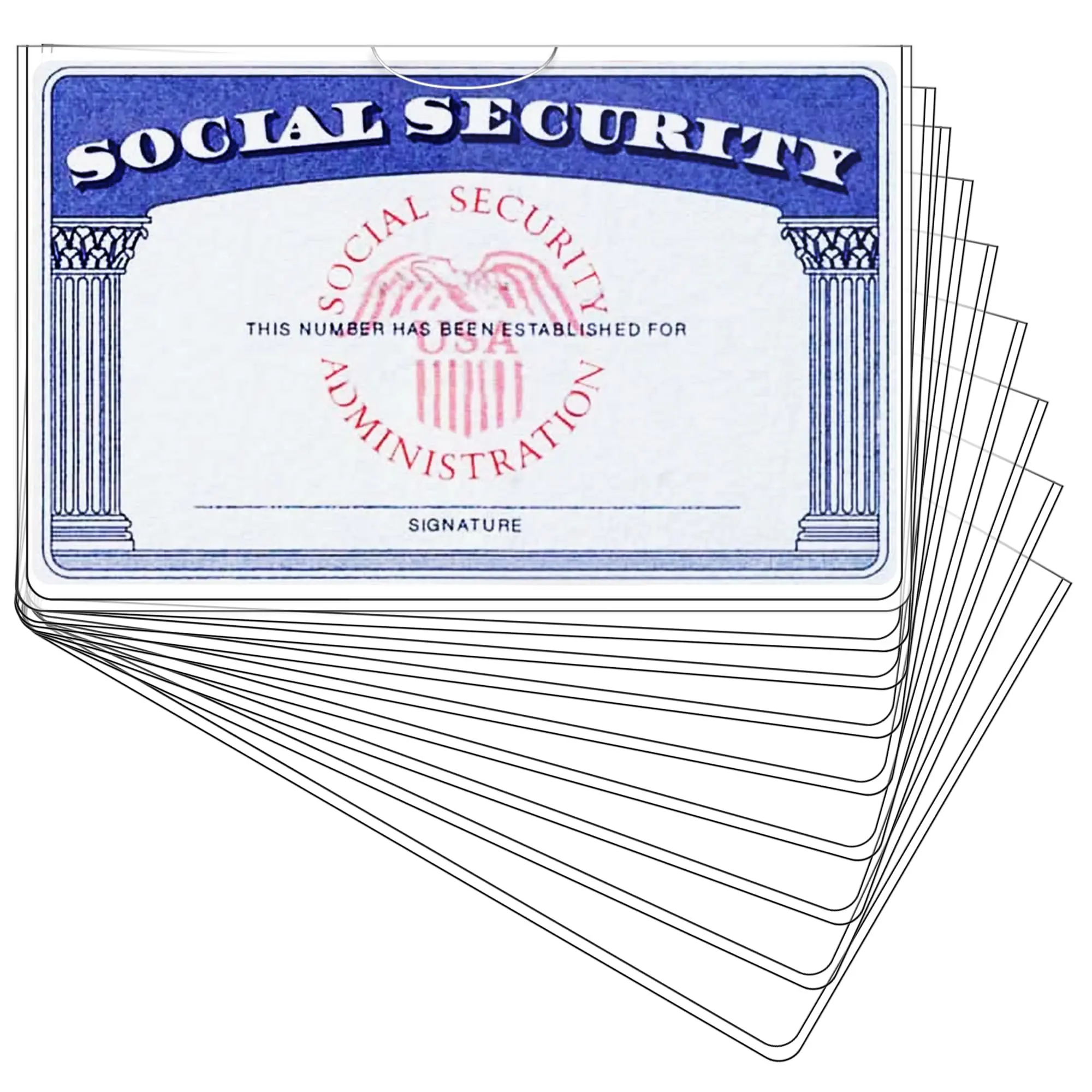 plastic sleeve for social security card 10 PCS Social Security Card Protector Sleeves, Waterproof SSN  Medicare/Credit