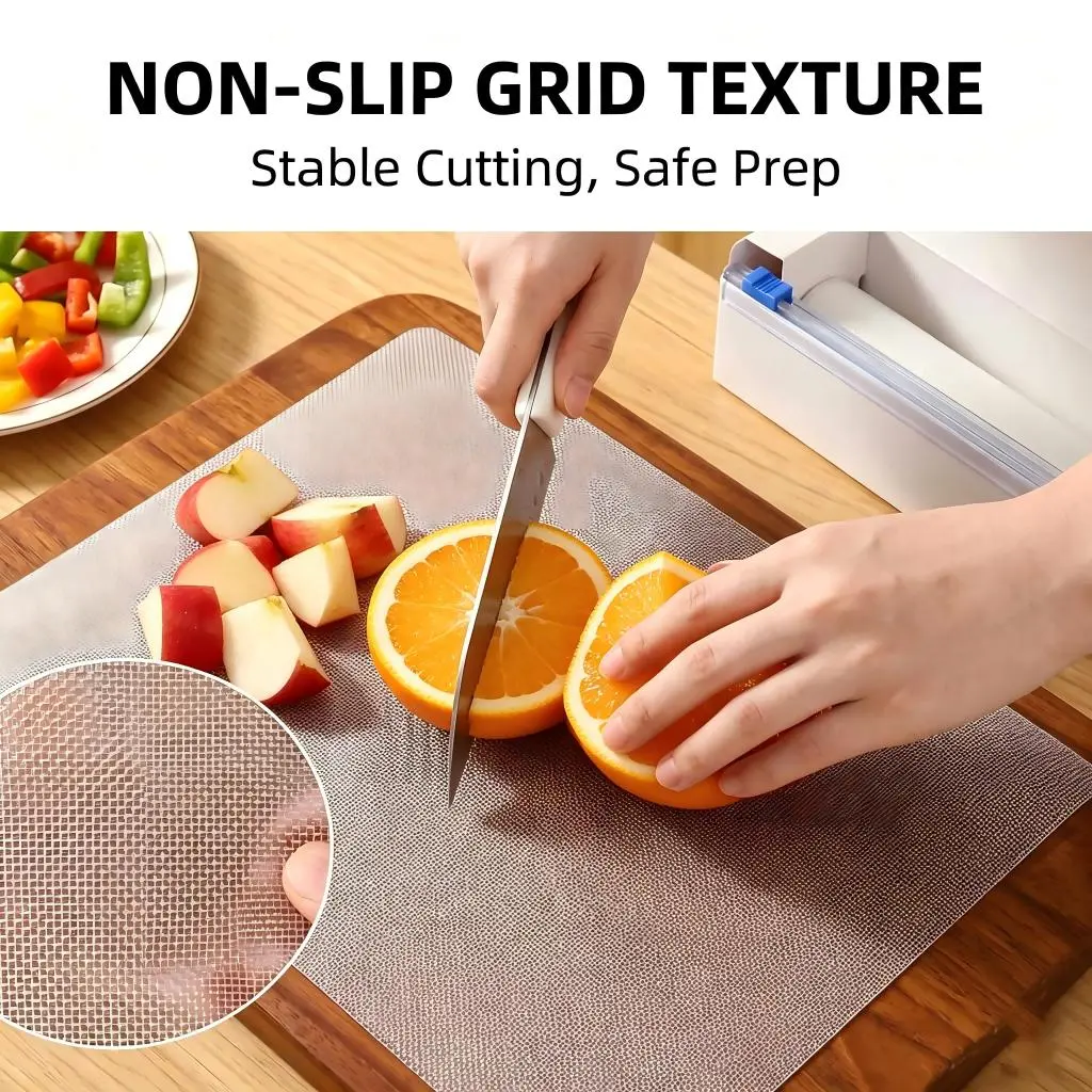 Disposable Non-Slip Plastic Cutting Board Mats Food Contact Safe Sticky Base Easy Clean Portable Ideal for Baby Food Outdoor Kitchen Prep