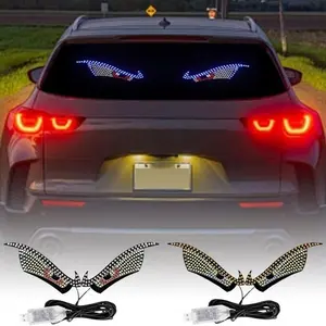 1 pair of big eyed night atmosphere lights, LED devil's eye animation eye lights, screw lights, car and motorcycle decoration lights, semi-circular eye dynamic tail decoration lights, eagle's eye lights, car and motorcycle mini decoration accessories