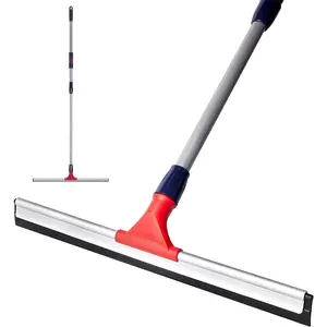 Professional floor squeegee for concrete floor 24 large heavy duty squeegee for floor squeegee broom for floor with telescopic handle for tiles garage deck bathroom window