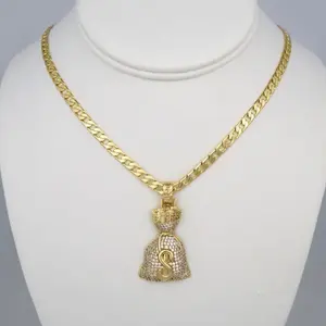 Cadenas & Colgantes - Chain W Pendants - 14K Real Color - Zircon Stone -6mmx60cm