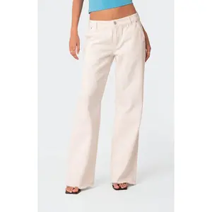 Edikted Women's Dahlia Low Rise Straight Leg Jeans