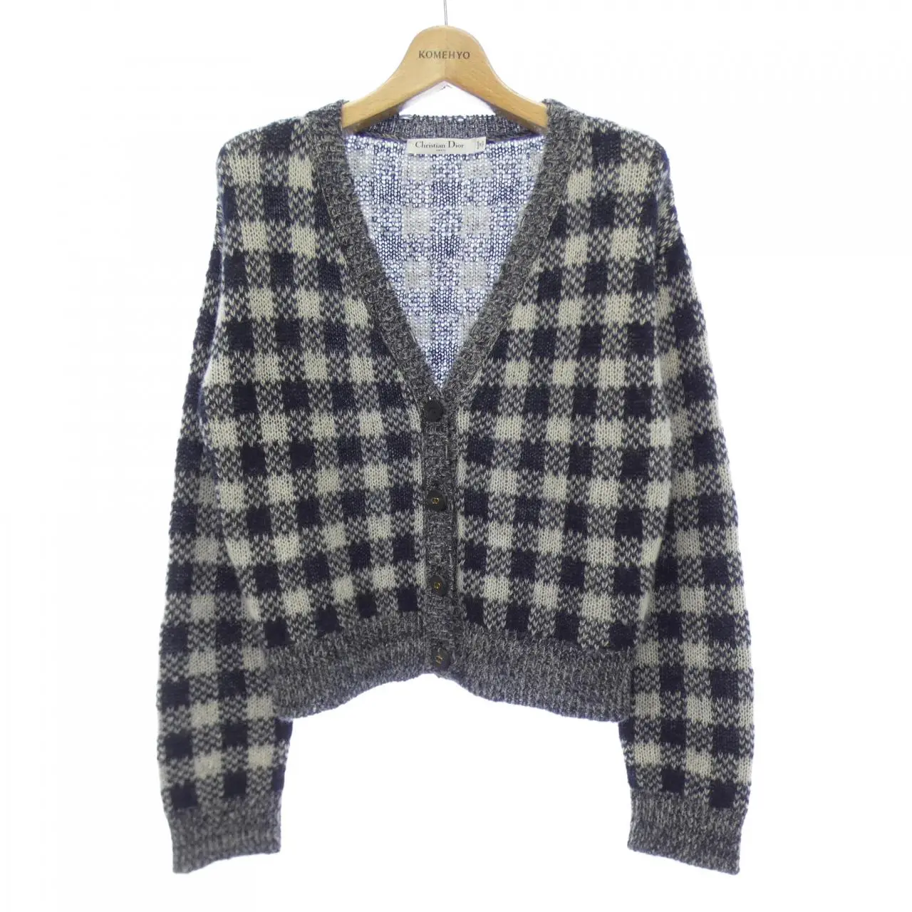 Pre-owned Dior Cashmere Small Leather Goods Christian 224G03AM107 Blend Cardigan