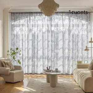 Floral Print Curtain, Modern Home Decorative Curtain, Window Drapes for Home Living Room Bedroom Dining Room Decor