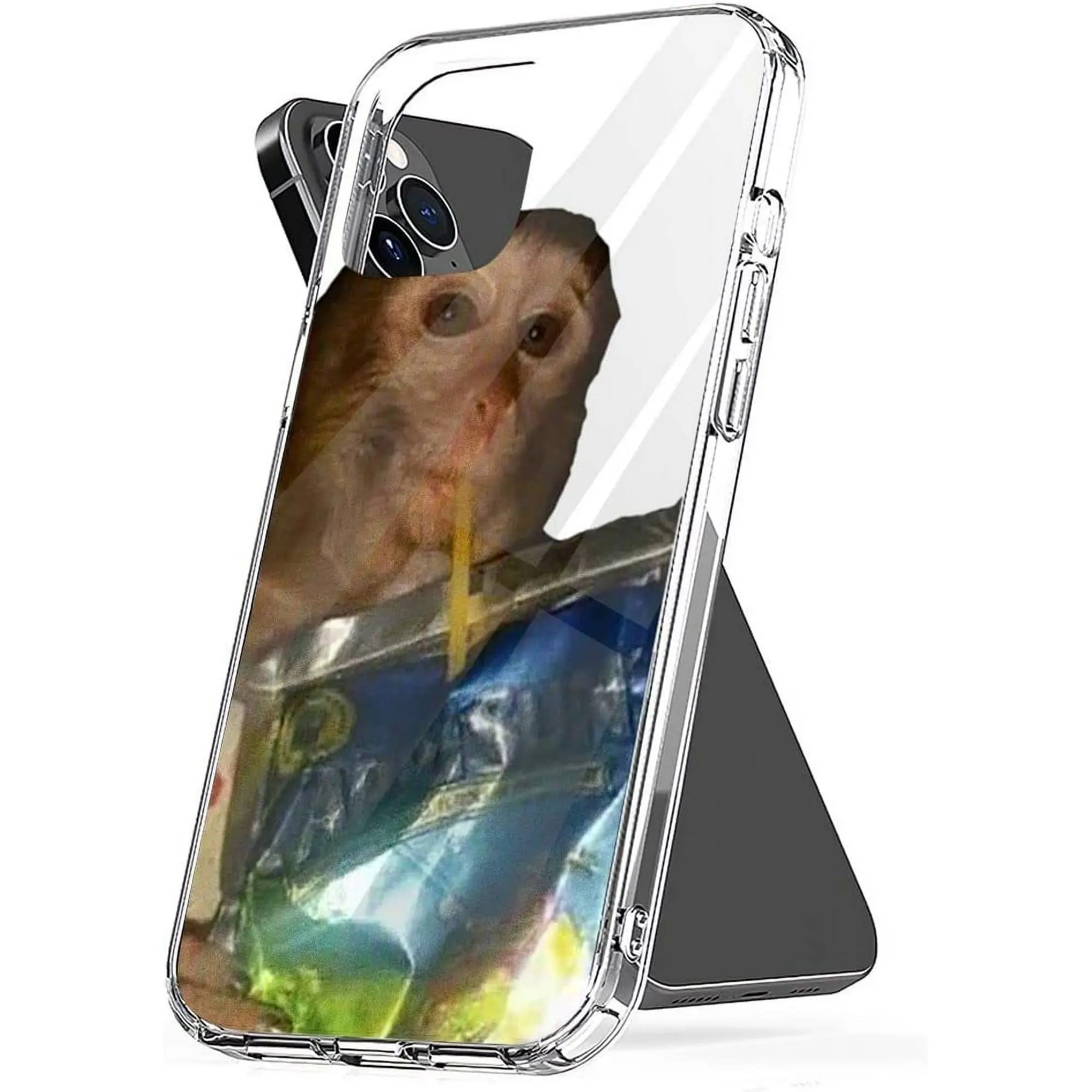 Phone Case Monkey Accessories Sipping TPU Caprisun Shockproof Meme Cover Transparent Compatible with iPhone SE 7 8 X XR 11 12 13 14 15 16 Plus Mini Pro Max Samsung Galaxy Note S9 S10 S20 S21 Ultra Plus Protection Protective