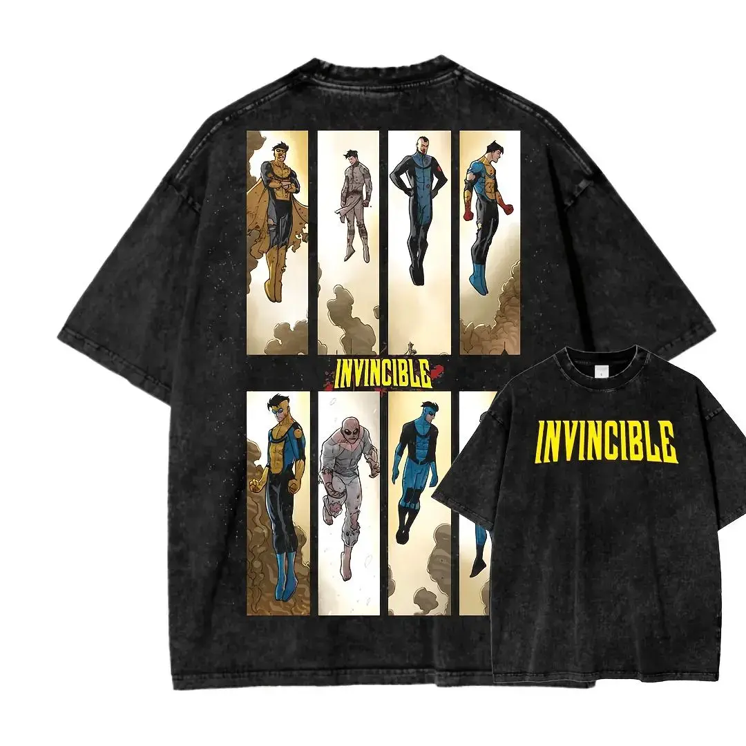 Invincible Young Hero Unisex Slim Fit Washed T-Shirt, Invincible Young Hero Series T-Shirt, 100% Pure Cotton Washed T-Shirt, Comic Fan, as low as $8.57
