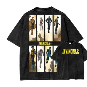Invincible Young Hero Unisex Slim Fit Washed T-Shirt, Invincible Young Hero Series T-Shirt, 100% Pure Cotton Washed T-Shirt, Comic Fan, as low as $8.57