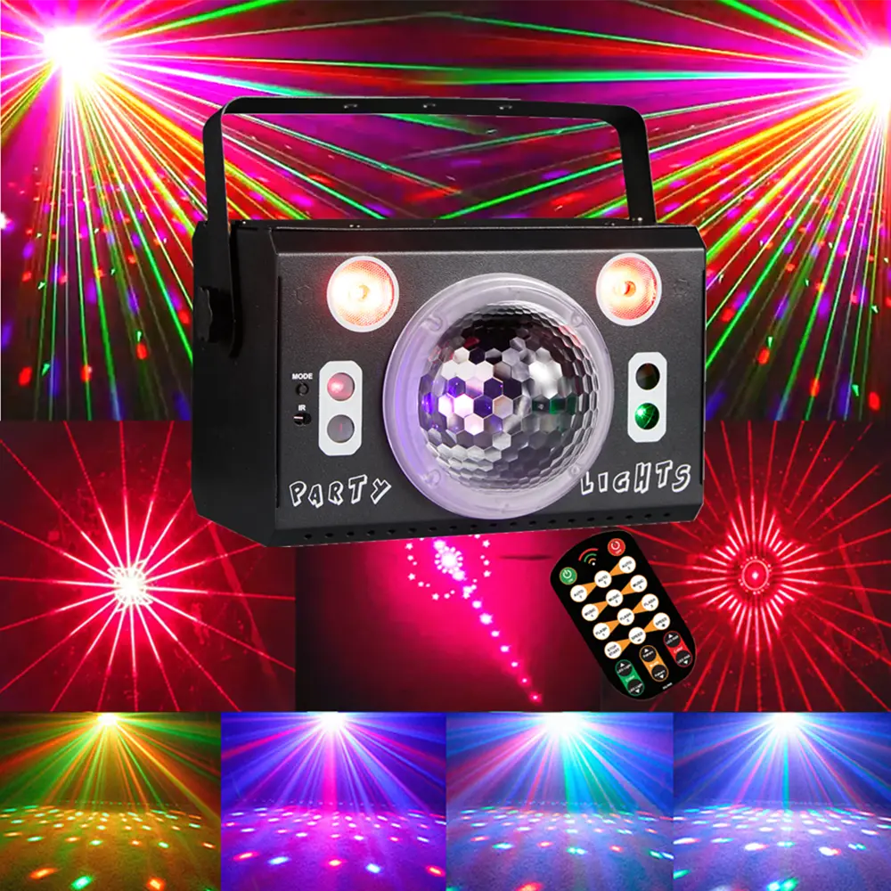 Smart RGB LED Novelty Disco Ball Stage Light - Sound-Activated Projector with Remote Control, Glowing Mood Lighting for Room Decor, Watch Parties, Home Improvement, Gifts
