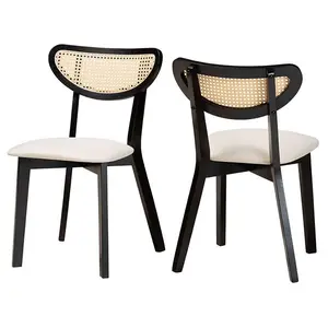 Baxton Studio Dannell Cream Fabric Dining ChairSet of 2