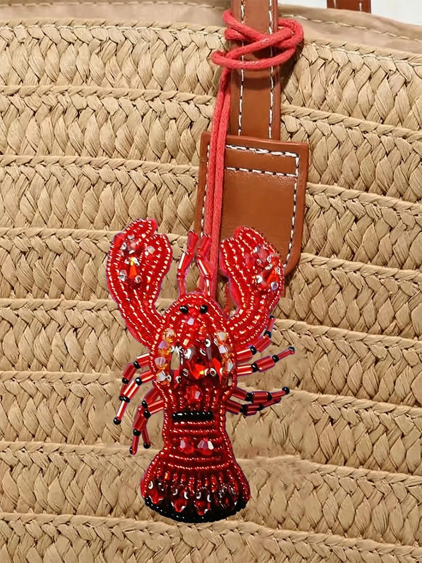 Interesting embroidered bag pendant, niche versatile, simple and creative design, exquisite and versatile, cute daily bag accessory, with a lazy personality, suitable for holiday travel and dating.