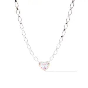 Summer Love Necklace - Liquid Metallic Pearl White