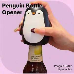New Penguin Bottle Opener, Party Bar Drink Tool, Creative Press Cartoon Design, Portable Can Opener, Beer Beverage Cap Lifter, 1 Piece