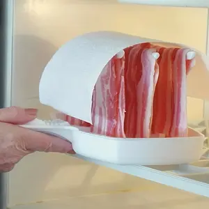 Cook Delicious Bacon in Minutes with this Rotisserie Plastic Grill Microwave Oven Plate!