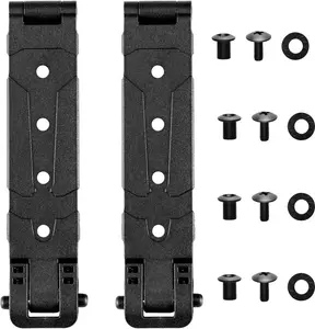Molle Attachment Clips with Mounting Hardware for Vests Backpacks Holsters Pouches Locking Belt Clips Black 2-Pack