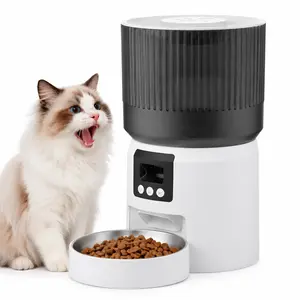 Smart Auto Pet Feeder for Dogs & Cats - Timed Automatic Food Dispenser with Portion Control, Large Capacity, Quiet Operation, Easy Cleaning, Programmable Schedule, Durable Modern Design, Home Use, Prevents Overfeeding