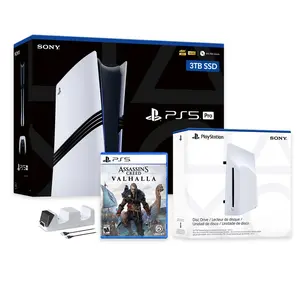 PlayStation 5 Pro 3TB SSD Console with Disc Drive, Wireless Controller and Charger, Assassin's Creed Valhalla - CFI-7019 PS5 Pro