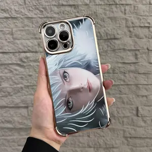 Anime Spirit Cage Bai Yuekui Avatar Phone Case White Hair Loli Phone Case for iPhone 17 16 15 14 Pro Max 13 12 11 XR XS Plus Air Samsung S22 23 24 25 26 Plus Utlra FE EDGE Shockproof Anti Drop anti-fall Durable Impact Resistant Anti Scratch gift