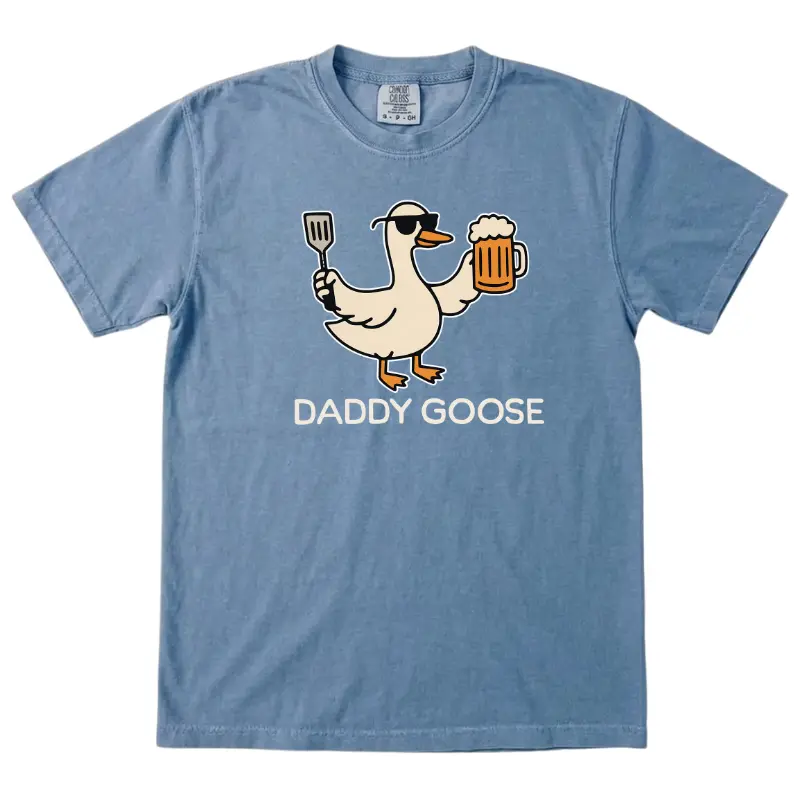 Daddy Goose Funny T-shirt, Father's Day Gift, BBQ Beer Shirt, Silly Goose tee, Summer Party, shirt for dad, shirt for grandpa-men's shirts